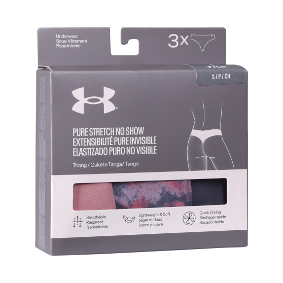 3PACK Moteriški stringai Under Armour multicolour (1383894 014)