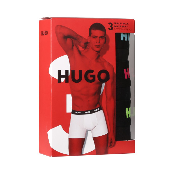 3PACK Vyriški boksininko šortai HUGO juodi (50503079 971)