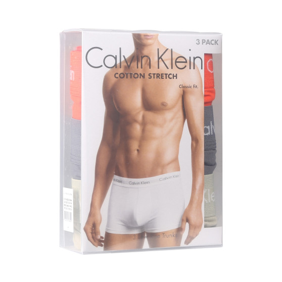 3PACK Vyriški boksininko šortai Calvin Klein daugiaspalviai (U2664G-MWQ)