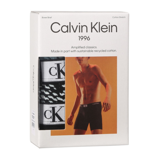 3PACK Vyriški boksininko šortai Calvin Klein daugiaspalviai (NB3529E-MRU)