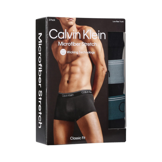 3PACK Vyriški boksininko šortai Calvin Klein juodi (NB2569A-N2L)