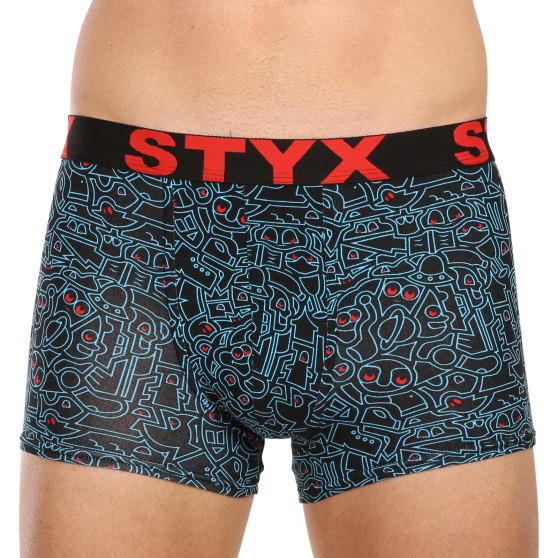 6PACK Vyriški boksininko šortai Styx art sports rubber multicolour (6G12697124/2)