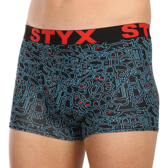 6PACK Vyriški boksininko šortai Styx art sports rubber multicolour (6G12697124/2)