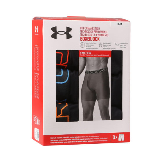 3PACK Vyriški boksininko šortai Under Armour juodi (1383878 002)