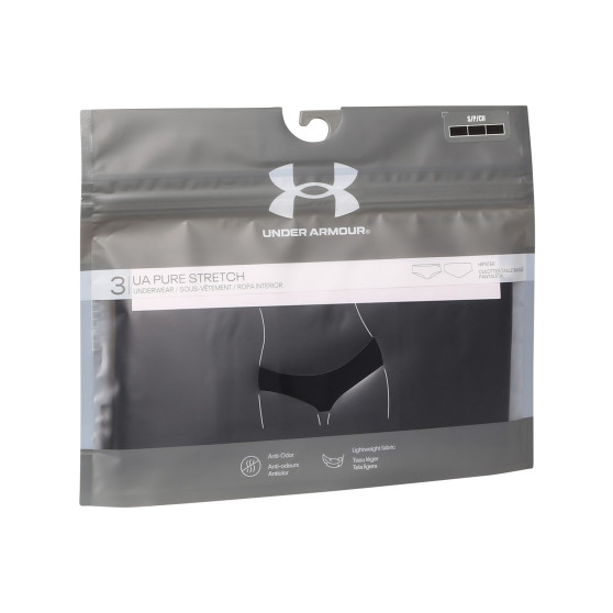 3PACK Moteriškos kelnaitės Under Armour juoda (1325616 001)