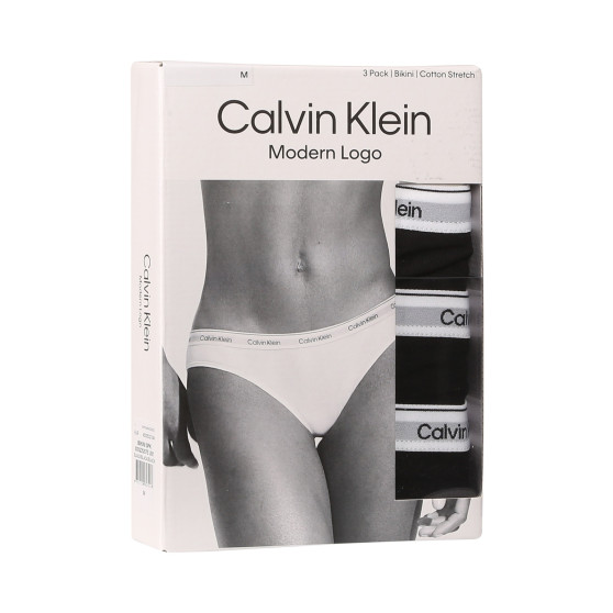 3PACK Moteriškos kelnaitės Calvin Klein juoda (QD5207E-UB1)