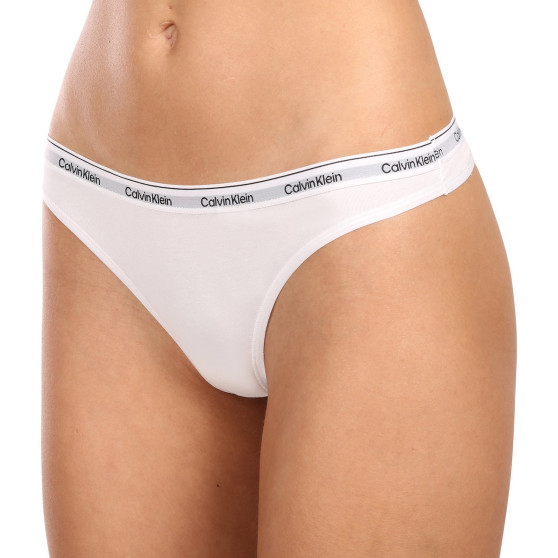 3PACK Moteriški stringai Calvin Klein white (QD5209E-100)