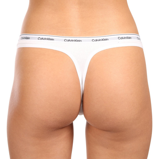 3PACK Moteriški stringai Calvin Klein white (QD5209E-100)