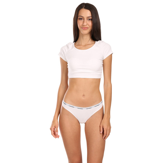 3PACK Moteriški stringai Calvin Klein white (QD5209E-100)