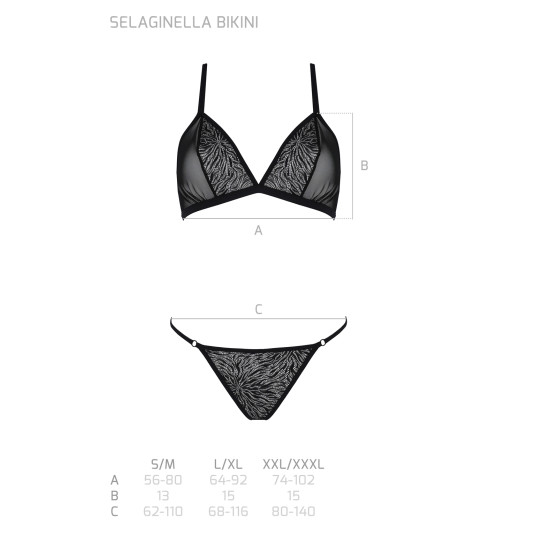 Moteriškas rinkinys Passion juodas (Selaginella bikini)