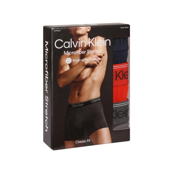 3PACK Vyriški boksininko šortai Calvin Klein daugiaspalviai (NB2570A-MGY)