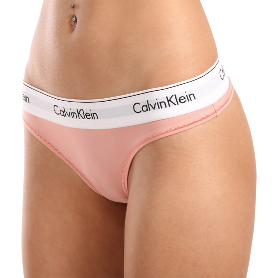 Moteriški stringai Calvin Klein rožinės spalvos (F3786E-LWG)