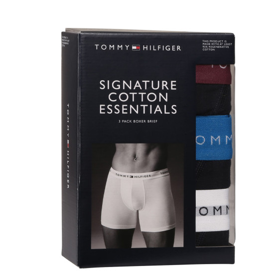 3PACK Vyriški boksininko šortai Tommy Hilfiger tamsiai mėlyni (UM0UM02765 0VZ)