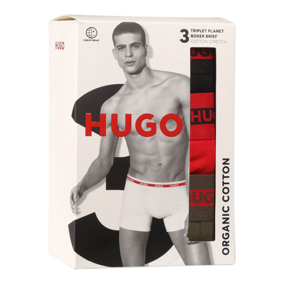 3PACK Vyriški boksininko šortai HUGO daugiaspalviai (50496723 003)