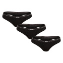 3PACK Moteriški stringai BOSS black (50510030 001)