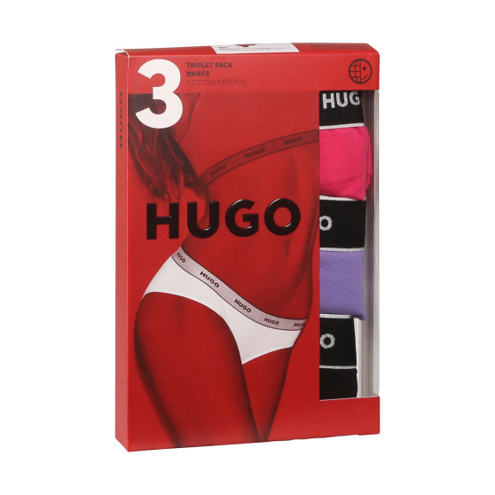 3PACK Moteriškos kelnaitės HUGO multicolour (50480157 962)