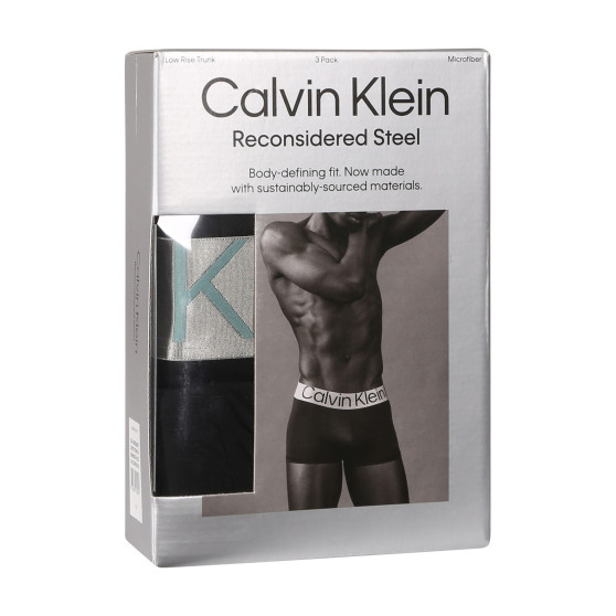 3PACK Vyriški boksininko šortai Calvin Klein juodi (NB3074A-QTE)