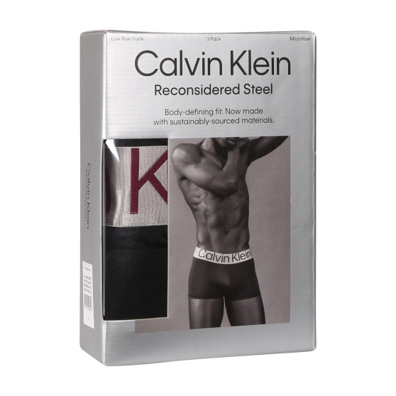 3PACK Vyriški boksininko šortai Calvin Klein juodi (NB3074A-MJ3)