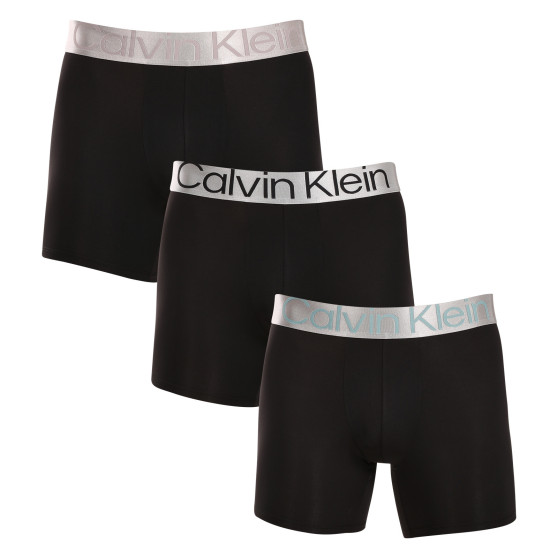 3PACK Vyriški boksininko šortai Calvin Klein juodi (NB3075A-QTE)