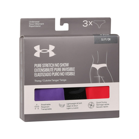 3PACK Moteriški stringai Under Armour multicolour (1383894 001)