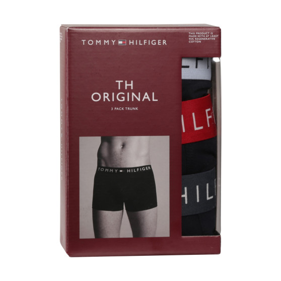 3PACK Vyriški boksininko šortai Tommy Hilfiger tamsiai mėlyni (UM0UM03181 0R1)