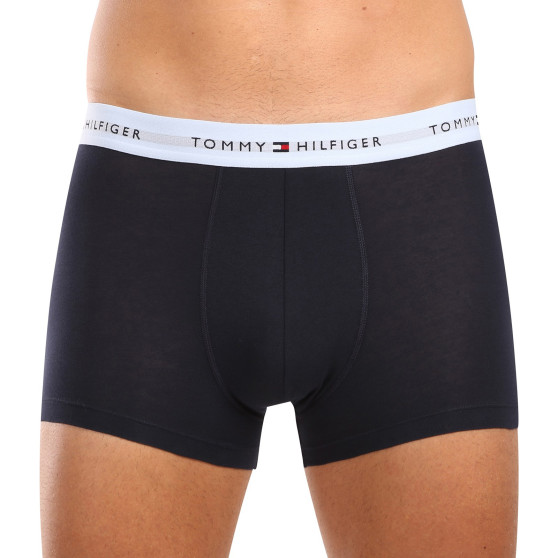 3PACK Vyriški boksininko šortai Tommy Hilfiger tamsiai mėlyni (UM0UM02763 0T3)