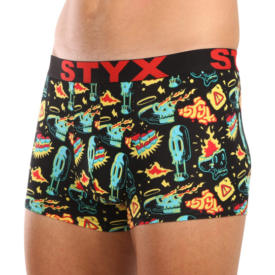 6PACK Vyriški boksininko šortai Styx art sports rubber multicolour (6G13198780)