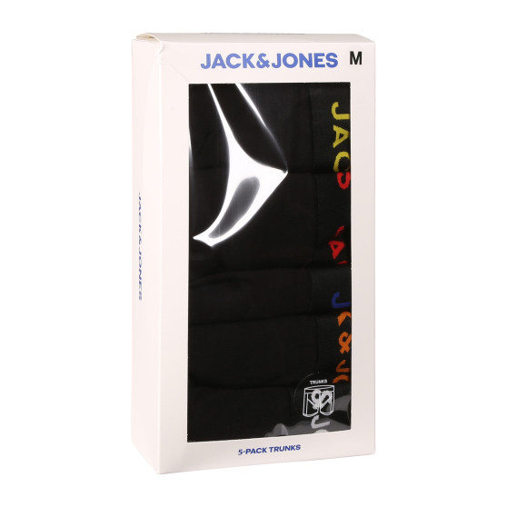 5PACK Vyriški boksininko šortai Jack and Jones juodi (12242494)