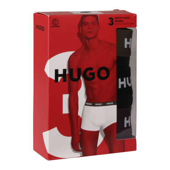 3PACK Vyriški boksininko šortai HUGO juodi (50517878 988)