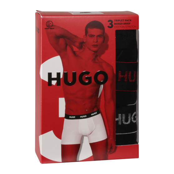 3PACK Vyriški boksininko šortai HUGO juodi (50517886 991)