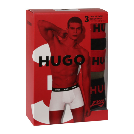 3PACK Vyriški boksininko šortai HUGO daugiaspalviai (50517887 984)