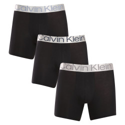 3PACK Vyriški boksininko šortai Calvin Klein juodi (NB3131A-PZE)