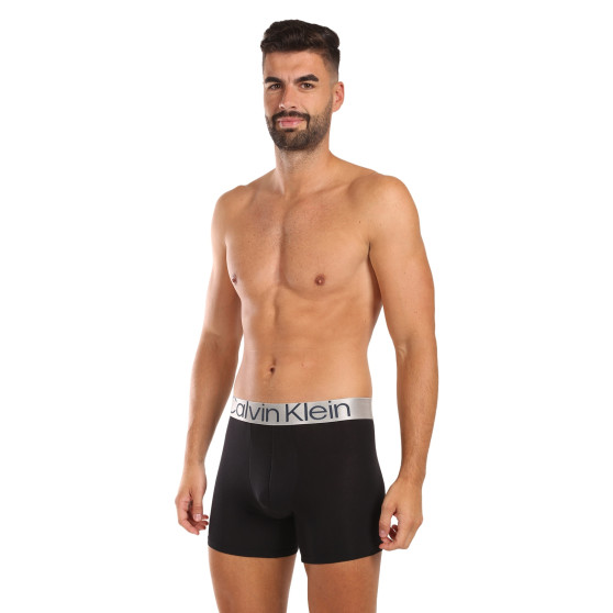 3PACK Vyriški boksininko šortai Calvin Klein juodi (NB3131A-PZE)