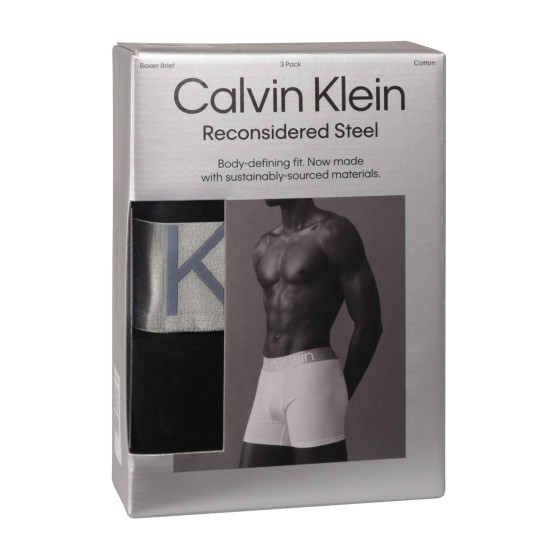 3PACK Vyriški boksininko šortai Calvin Klein juodi (NB3131A-PZE)