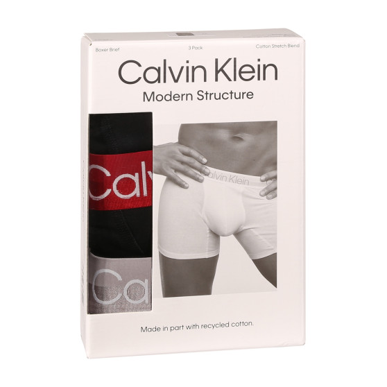 3PACK Vyriški boksininko šortai Calvin Klein juodi (NB2971A-PZI)