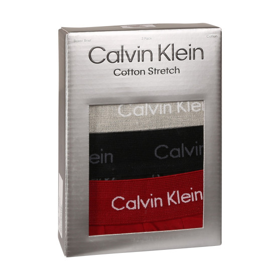 3PACK Vyriški boksininko šortai Calvin Klein daugiaspalviai (NB3057A-QYP)