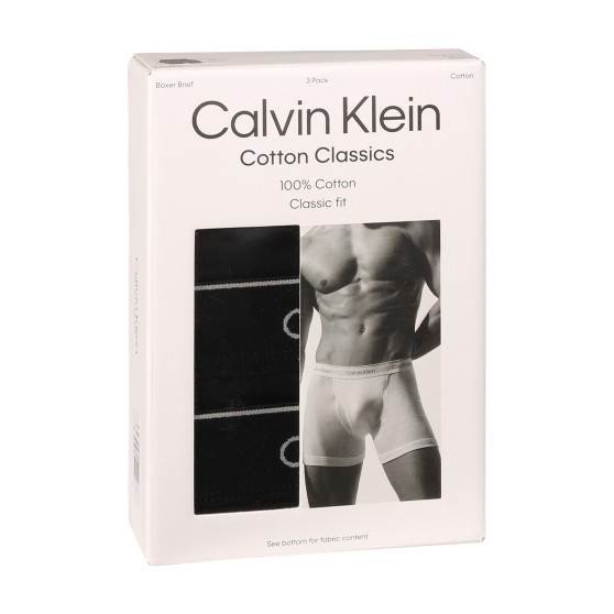 3PACK Vyriški boksininko šortai Calvin Klein juodi (NB4003A-001)