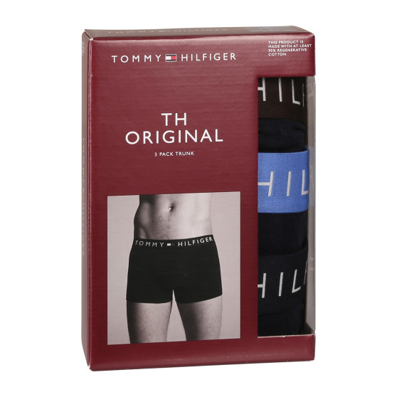 3PACK Vyriški boksininko šortai Tommy Hilfiger tamsiai mėlyni (UM0UM03181 0X0)