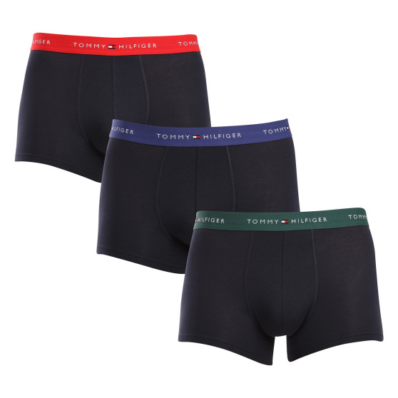 3PACK Vyriški boksininko šortai Tommy Hilfiger tamsiai mėlyni (UM0UM02763 0WN)